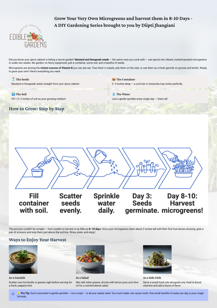 Grow Your Own Microgreens in 8–10 Days